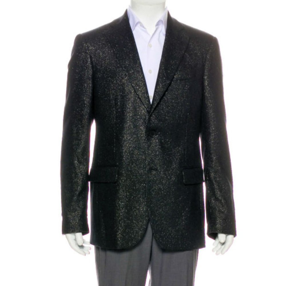Michael Kors Black Metallic Wool Blazer NWT